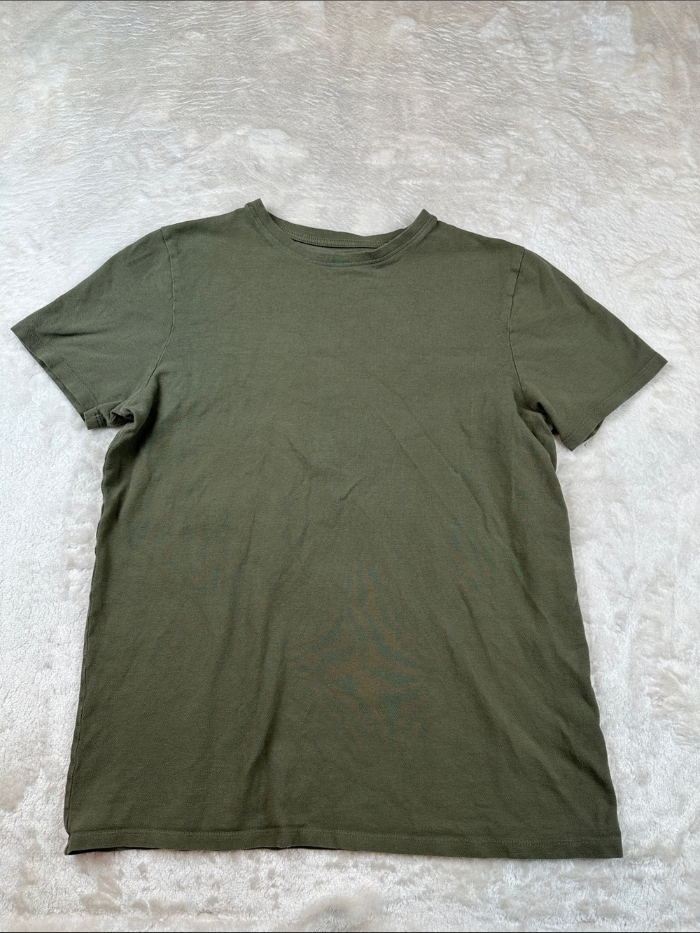 Primark Men's Olive Green Crew Neck Short Sleeve Tee
